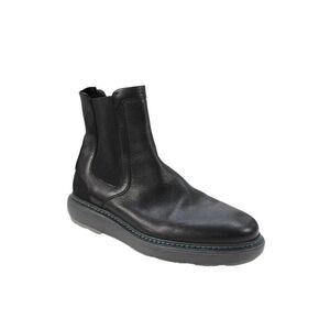 Salvatore Ferragamo Mens Leather Stretch Inset Ankle Boots Black Size 8 EE
